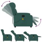 Dark Green Massage Recliner Chair with 6 Points