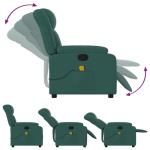 Yisssmeng Dark Green Adjustable Massage Recliner Chair