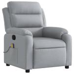 Light Grey Massage Recliner Chair with USB & Vibration