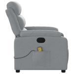 Light Grey Massage Recliner Chair with USB & Vibration