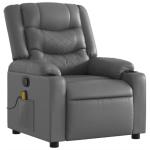Gray Faux Leather Massage Recliner Chair