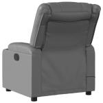 Gray Faux Leather Massage Recliner Chair