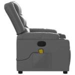 Gray Faux Leather Massage Recliner Chair