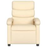 Cream Fabric Massage Recliner Chair with Adjustable Features