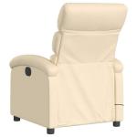 Cream Fabric Massage Recliner Chair with Adjustable Features