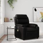 Keeushr Compact Massage Recliner in Black Faux Leather