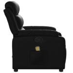 Keeushr Compact Massage Recliner in Black Faux Leather