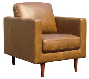 Cozy Modern Leather Massage Chair in Caramel