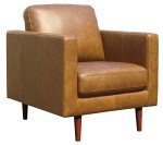 Cozy Modern Leather Massage Chair in Caramel