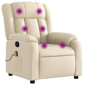Compact Cream Massage Recliner Chair for Relaxation