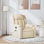 Compact Cream Massage Recliner Chair for Relaxation