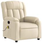 Compact Cream Massage Recliner Chair for Relaxation