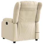 Compact Cream Massage Recliner Chair for Relaxation