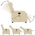 Compact Cream Massage Recliner Chair for Relaxation