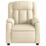 Compact Cream Massage Recliner Chair for Relaxation