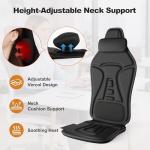 Heated Back Massager Chair Pad with Neck Support