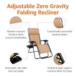 Adjustable Zero Gravity Lounge Chair with Table