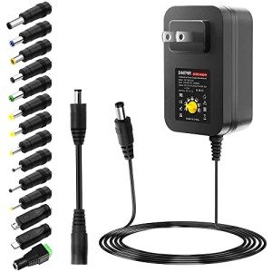 Adjustable AC/DC Power Adapter with USB Port