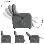 Dark Grey Adjustable Massage Recliner Chair