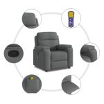 Dark Grey Adjustable Massage Recliner Chair