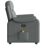 WEHUOSIF Dark Grey Massage Recliner Chair with Adjustable Backrest and Zero Recliner Functionality for Living Room Home Theater Compact Size Single Seater