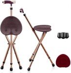 Folding Walking Stick Chair with Massage Feature
