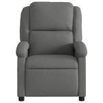 Wicterencia Massage Recliner Chair Dark Grey Fabric Finish, Adjustable Reclining Armchair for Living Room and Bedroom, Compact Lounge Chair with USB Powered Massage Function