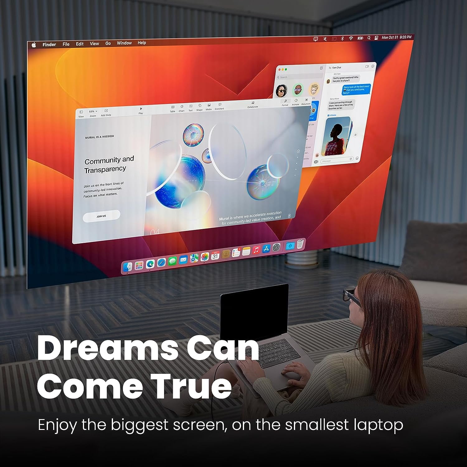 XREAL Air AR Glasses Bundle with Huge 330" Screen