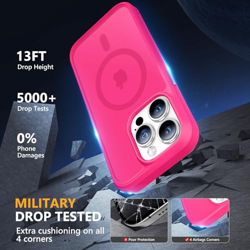 Hot Pink Slim Translucent Shockproof Case iPhone 14 Pro
