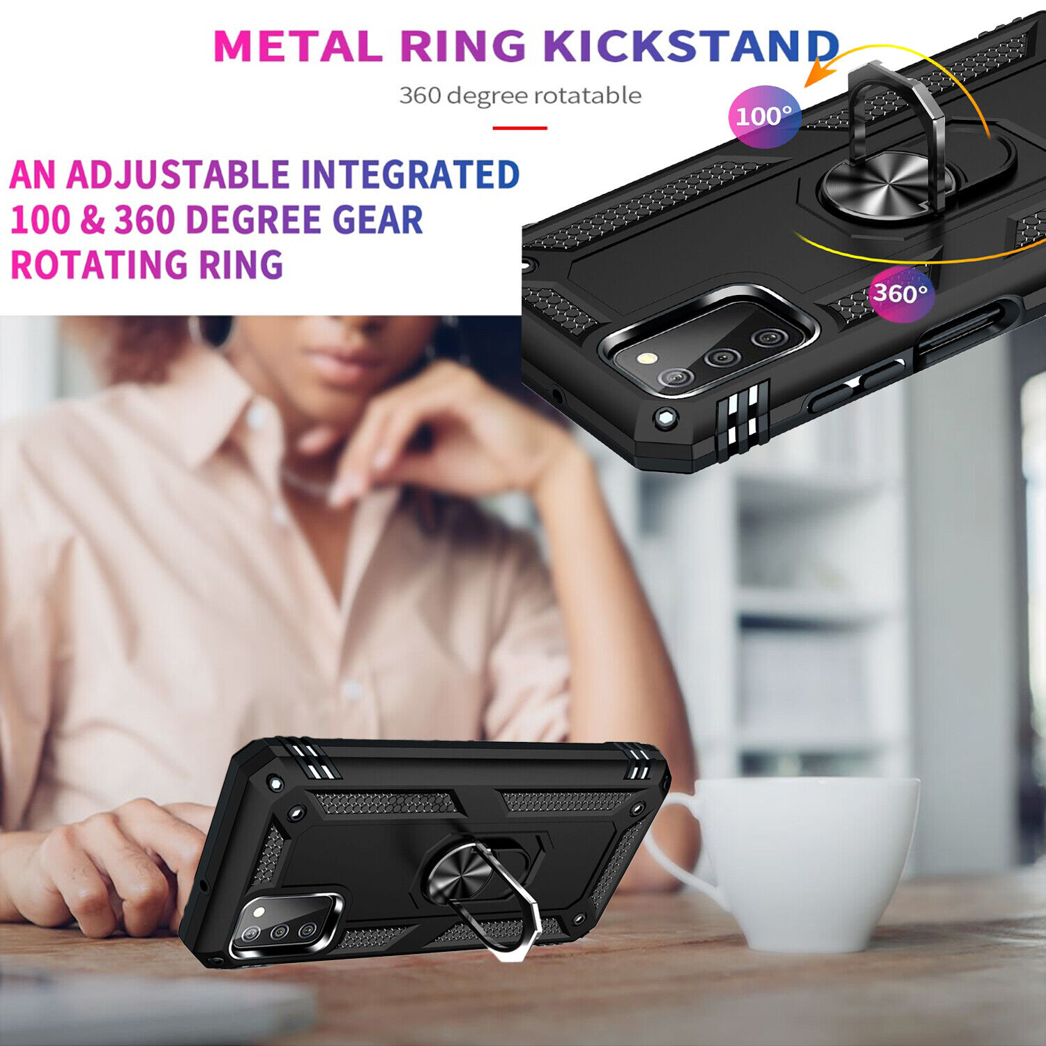 Samsung Galaxy A03S Shockproof Case + Glass Protector