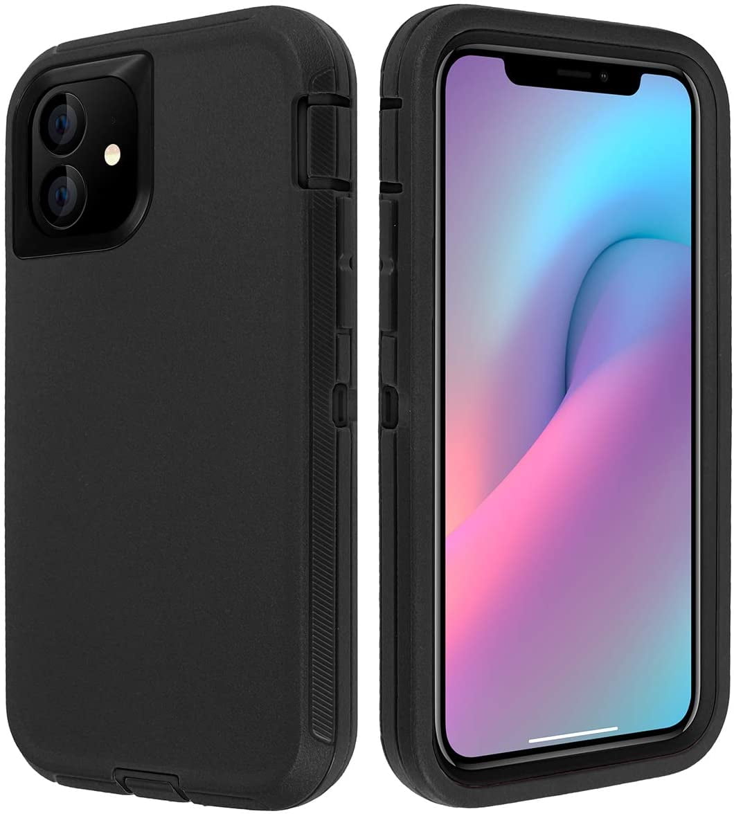 iPhone 11 Heavy Duty Shockproof Rubber Case Black