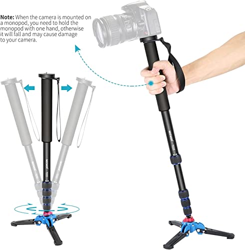 Neewer Camera Monopod with Foldable Foot: Aluminum Alloy