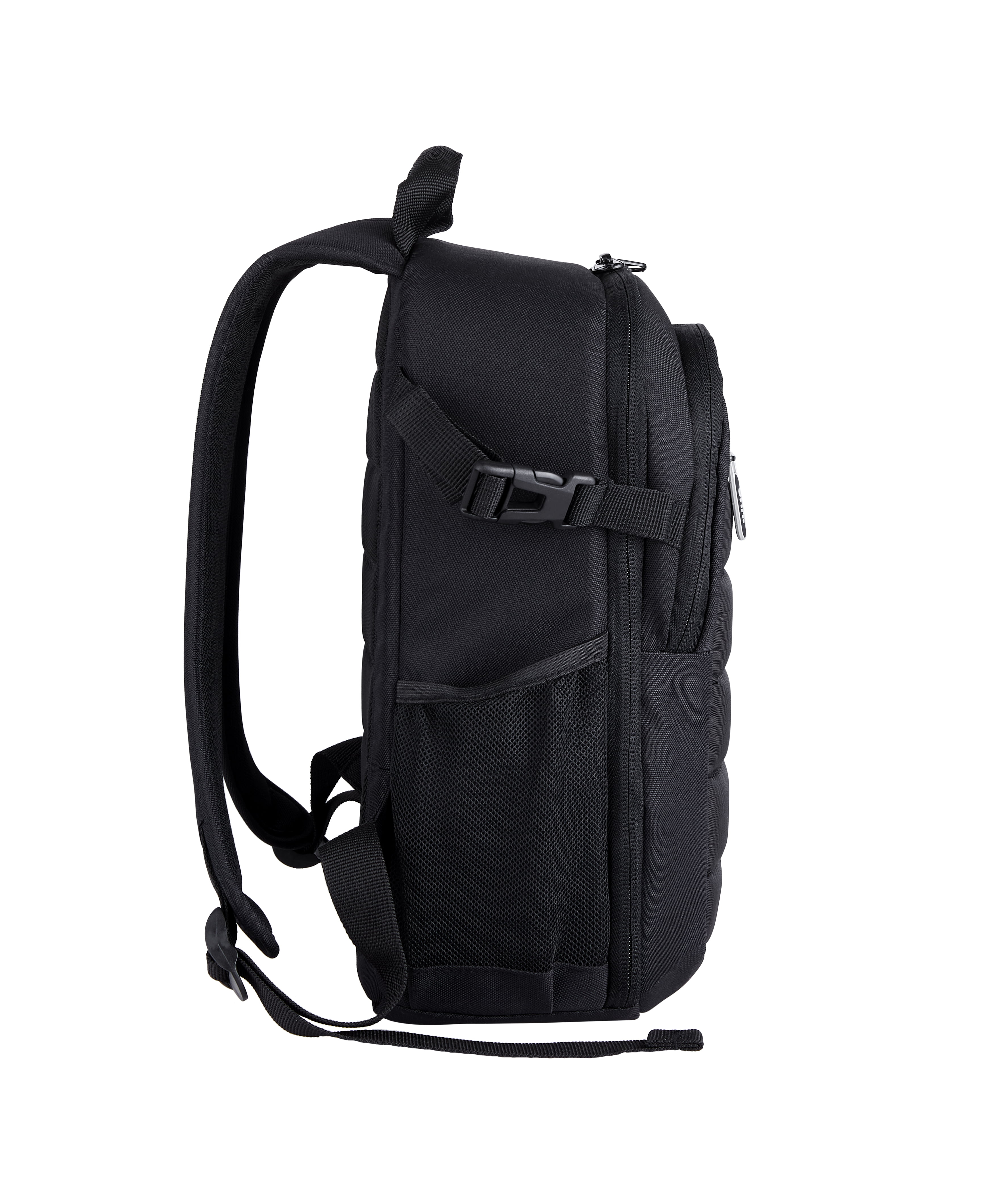 Water-resistant DSLR camera backpack with adjustable pockets