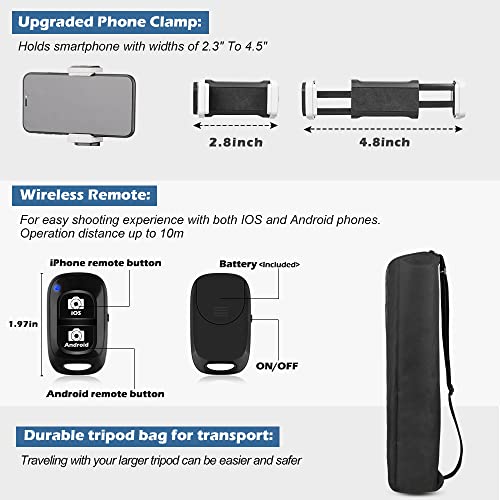 Wireless Remote Camera Tripod with Travel Bag