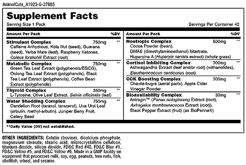 Universal Nutrition Animal Cuts Fat Burner Pills
