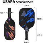 NIUPIPO-MX19 Lightweight Fiberglass Pickleball Racket Set