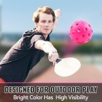 Fizzazzle Outdoor Pickleball Balls - 4-Pack Pink