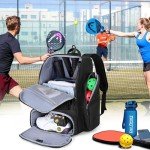 GOBUROS Pickleball Backpack for 4 Paddles