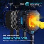 Uteeqe Graphite Pickleball Paddles Set with Balls