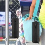 Portable Pickleball Storage Bag with Hook - Black