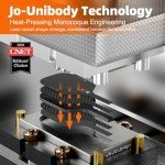 JOJOLEMON Raw Carbon Fiber Pickleball Paddle - Gray