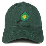 Embroidered Cotton Pickleball Dad Hat in Hunter