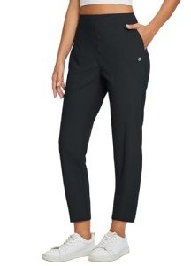Baleaf Women's Stretch Golf Pants with Zipper Pockets