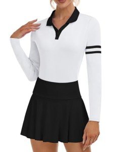 Soneven Women's Moisture-Wicking Long Sleeve Golf Polo