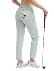 BALEAF Women's Lightweight Stretch Golf Pants - Light Gray