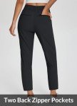 Baleaf Women's Stretch Golf Pants with Zipper Pockets