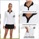 Soneven Women's Moisture-Wicking Long Sleeve Golf Polo