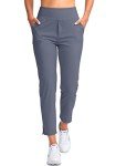 Women's Stretch Golf Pants with Pockets - Dusty Blue