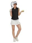 Women's Lightweight Sleeveless Golf Polo - Black