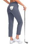 Women's Stretch Golf Pants with Pockets - Dusty Blue